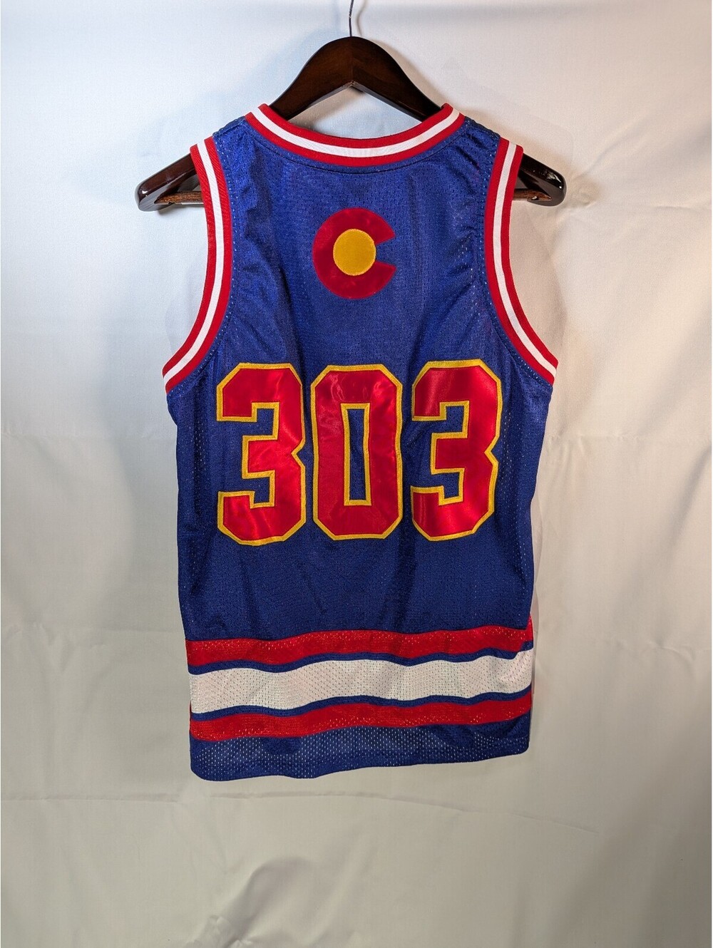 Colorado Flag Basketball Jersey with 303 Number